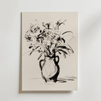 Monochrome Bouquet Poster