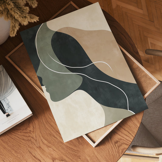 Abstract Face Shape No.2 Poster