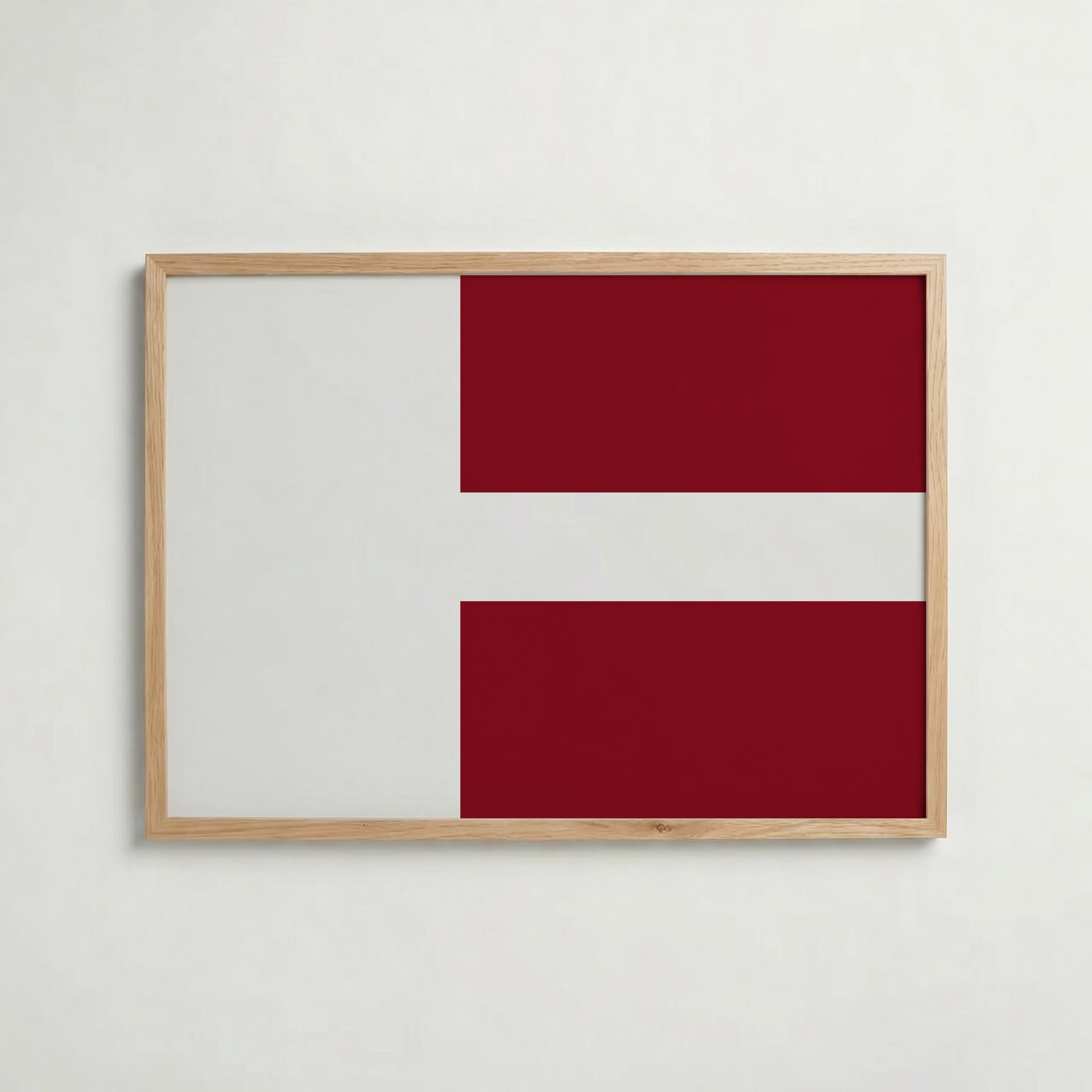 Latvia National Flag Poster i ekram – inramad konsttryck för stilren inredning hos Bozetto