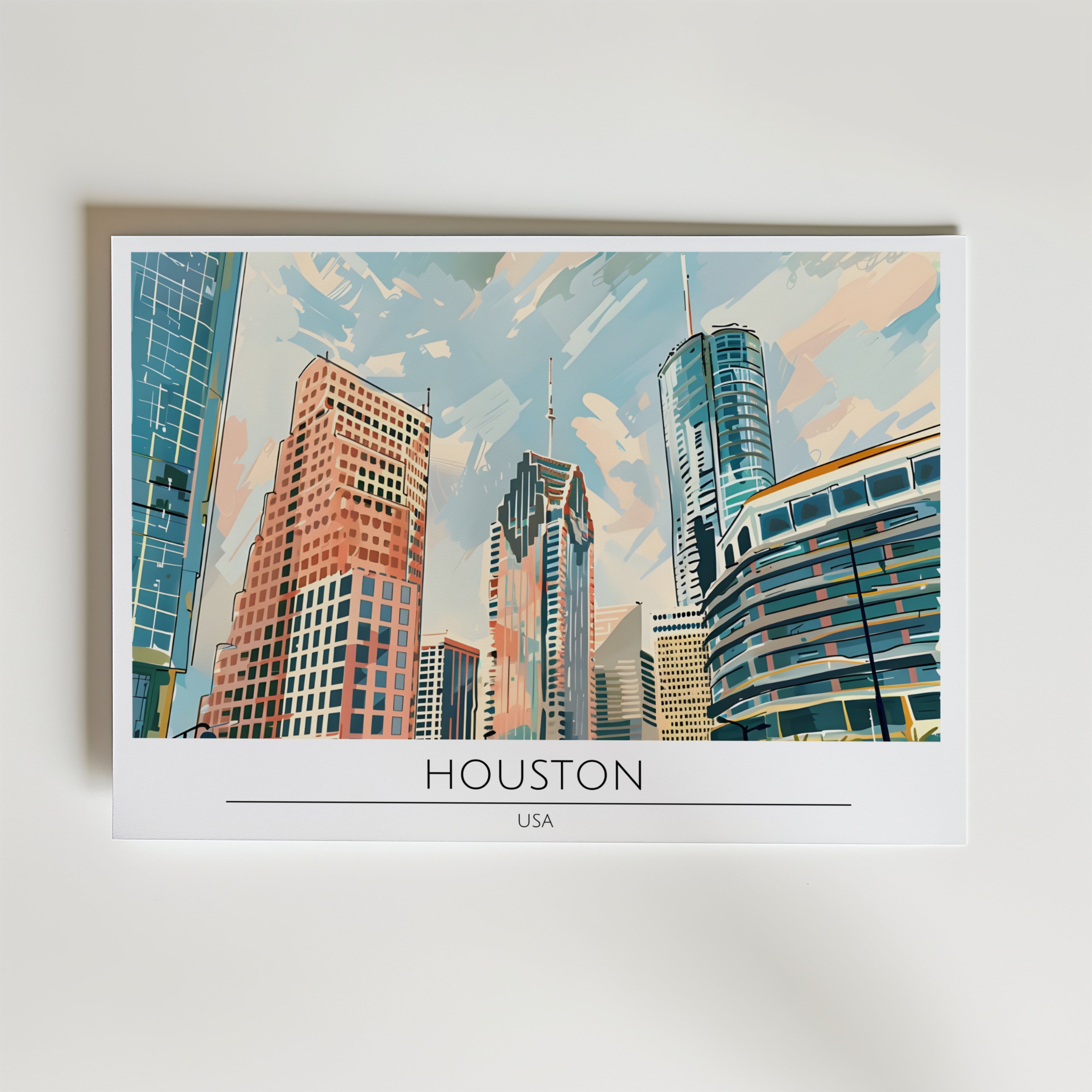 Houston Skyline Poster