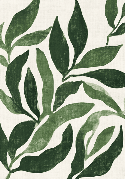 Green Botanical Leaf Poster