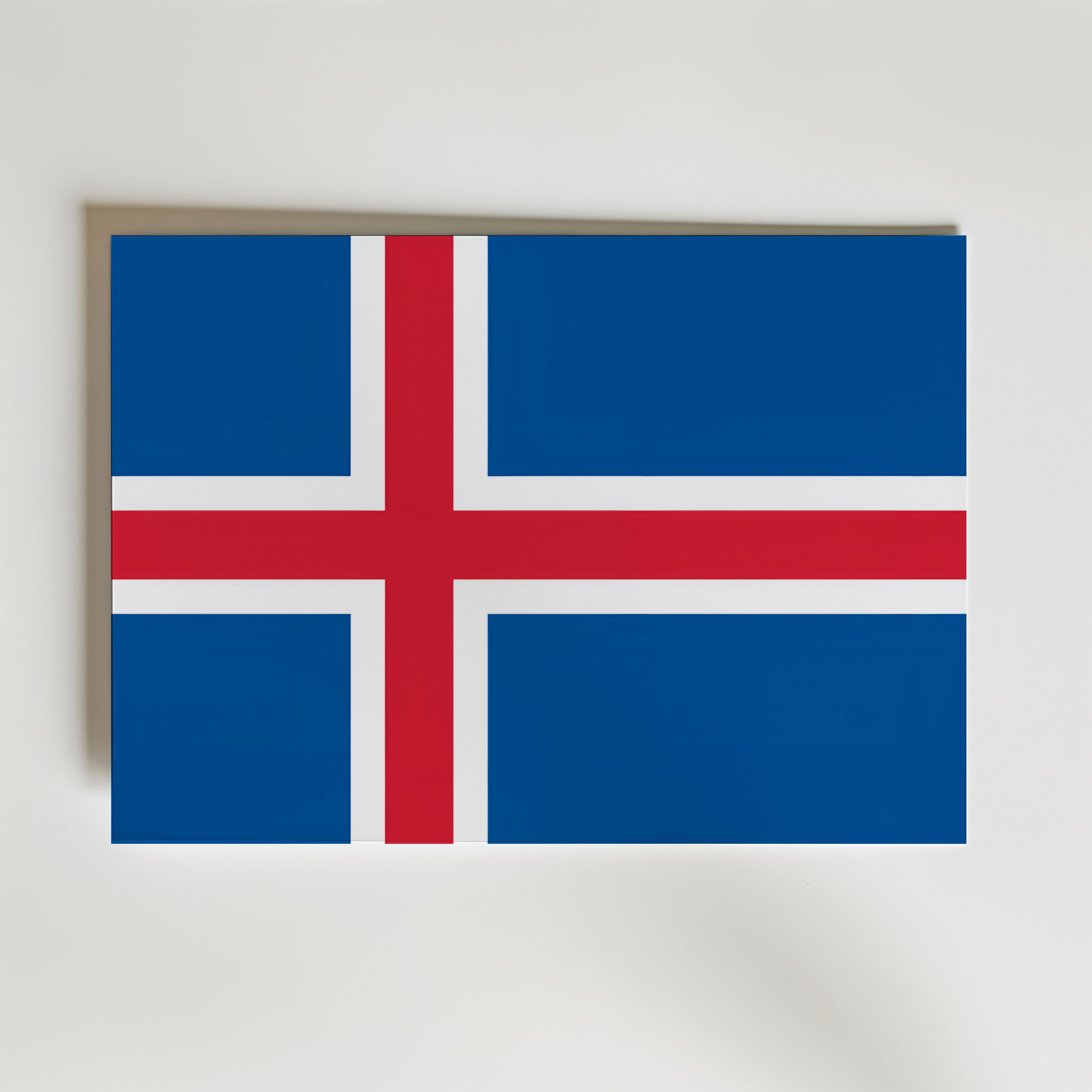 Iceland National Flag Poster – modern konst och stilren konsttryck för hemmet hos Bozetto