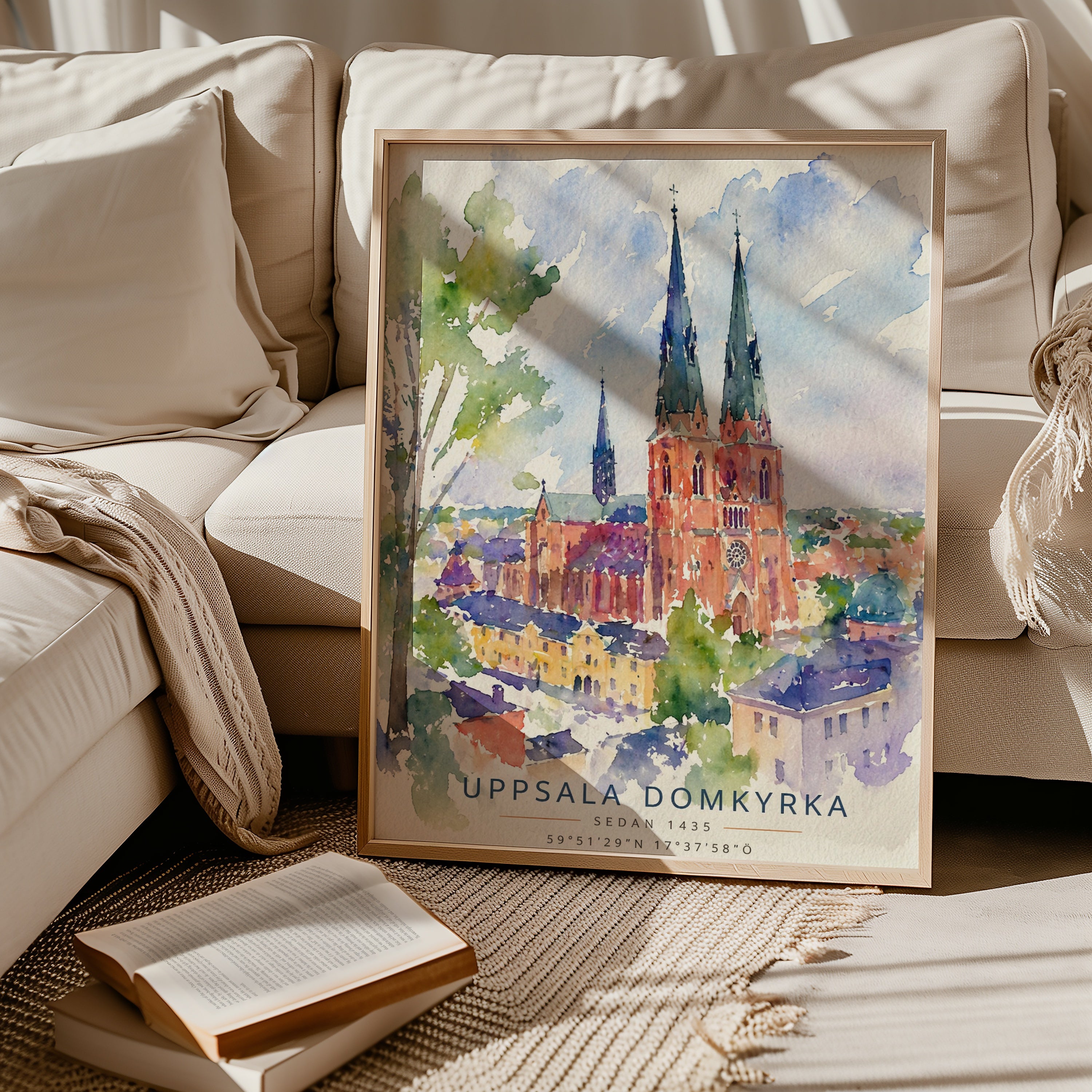 Uppsala Domkyrka poster i stilrent hem med modern inredning – köp enkelt hos Bozetto