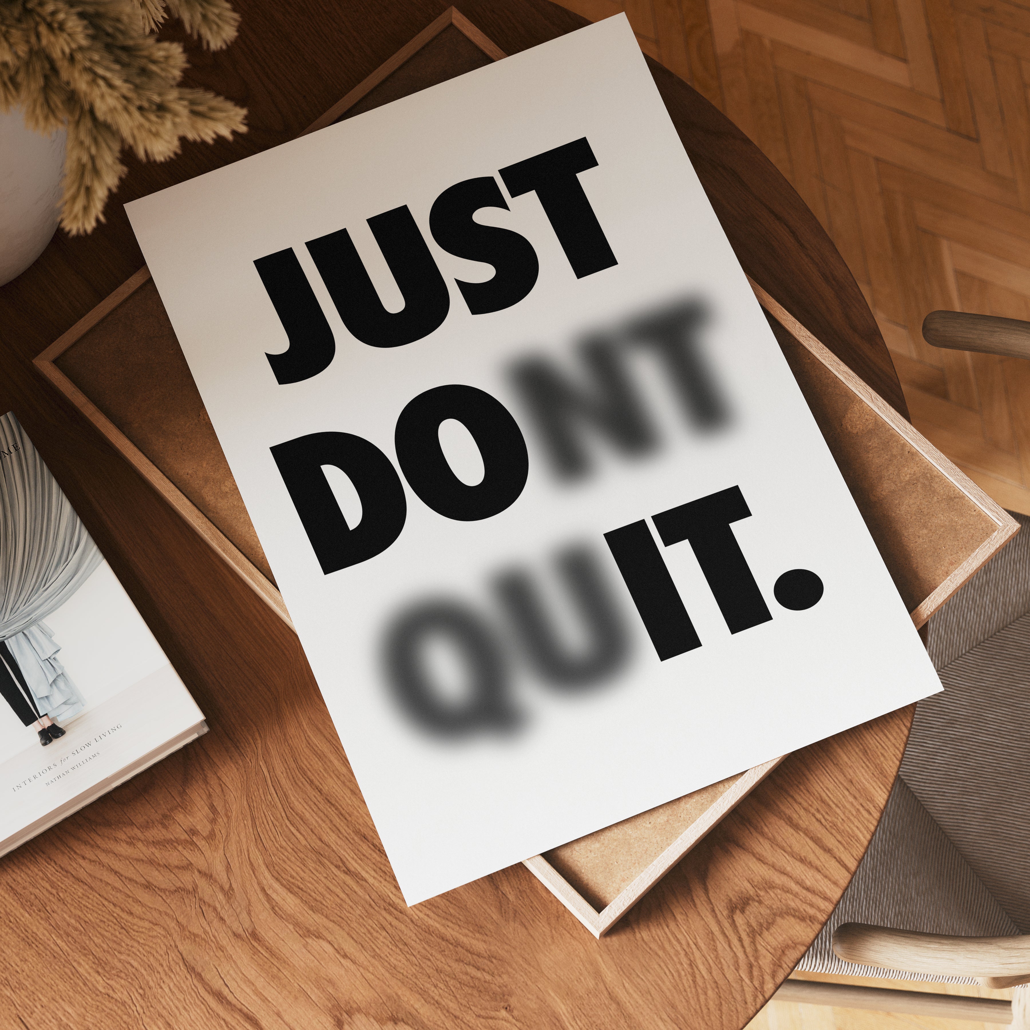 Just Do It Poster (Blur Edition) – poster på vägg inredning