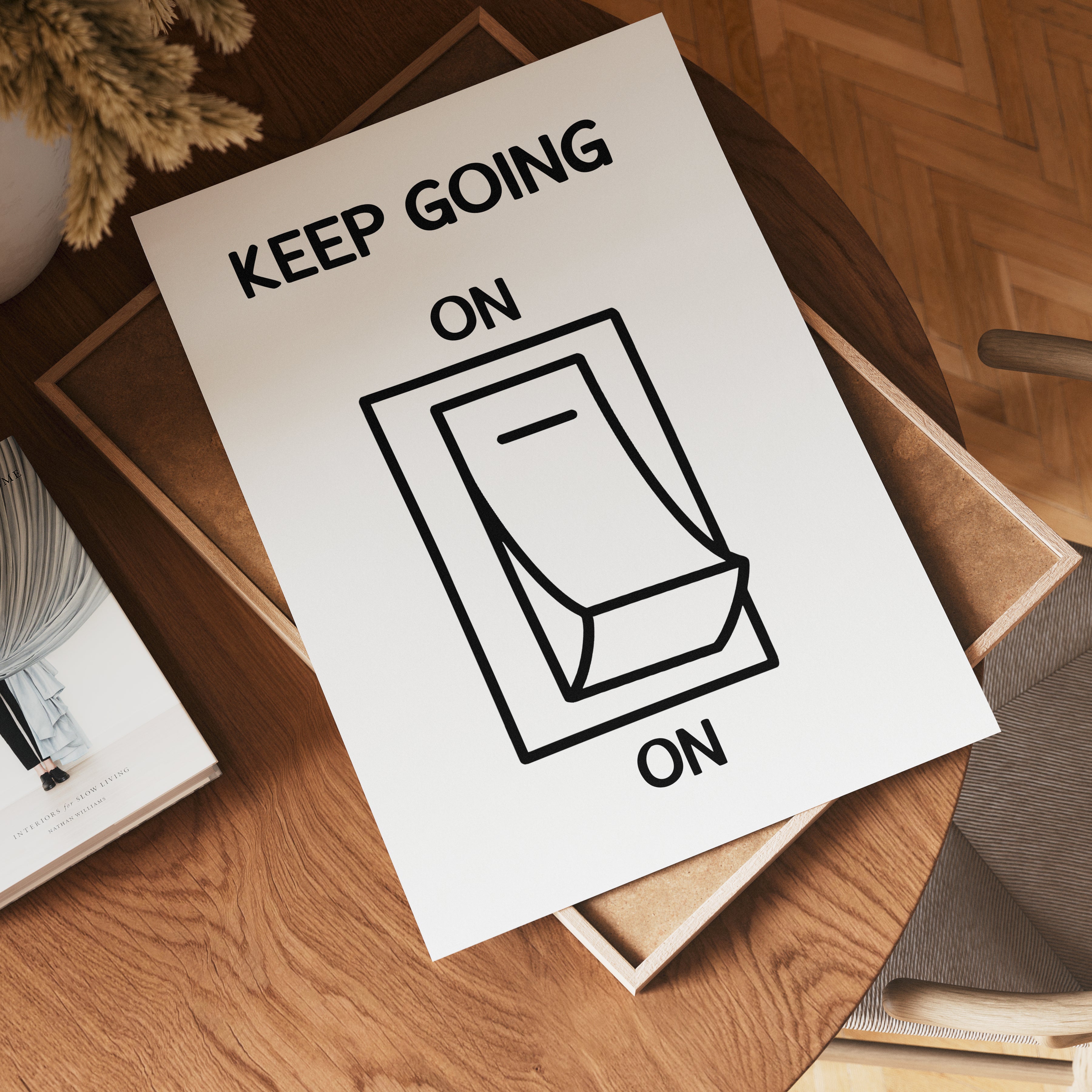 Keep Going On Poster – poster på vägg inredning