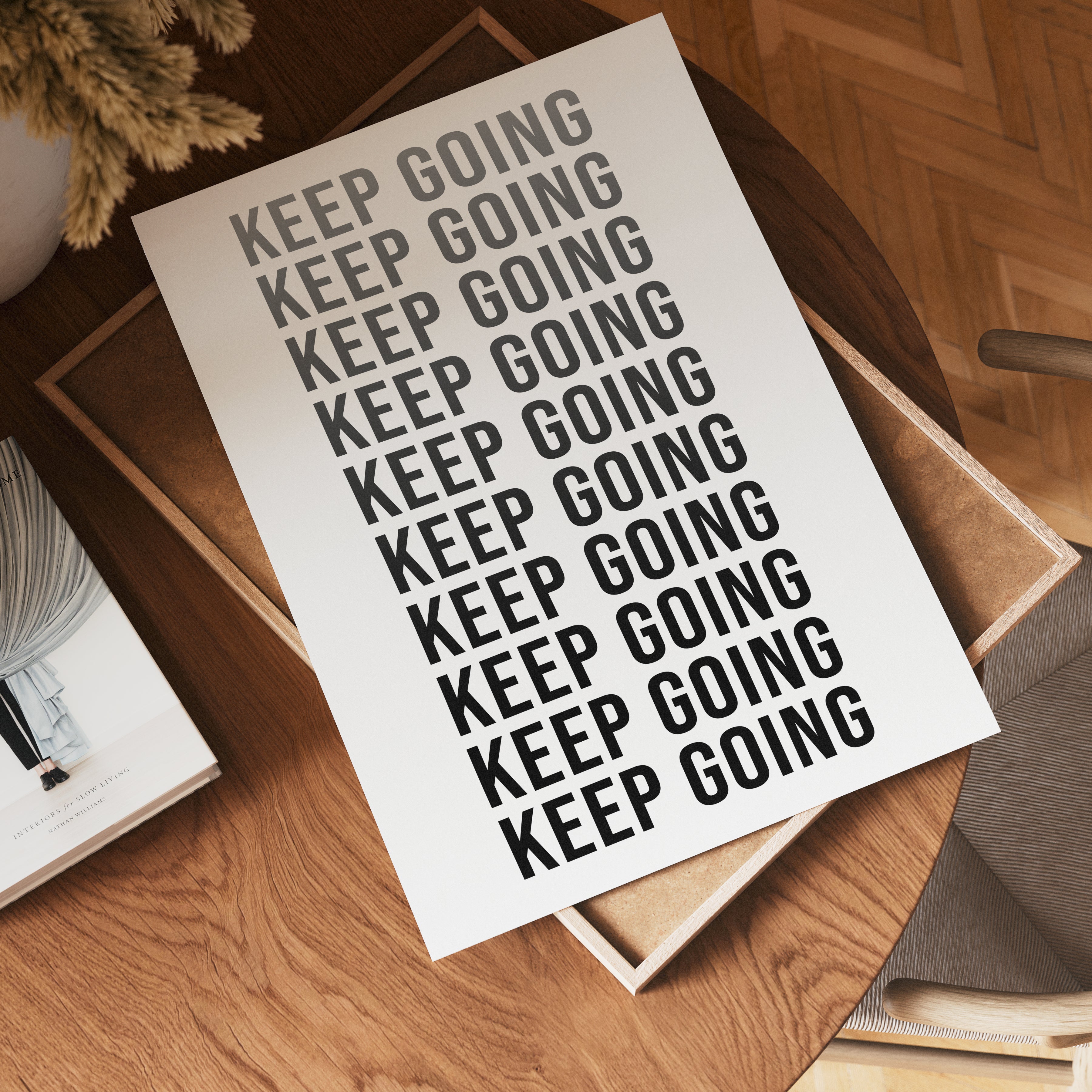 Keep Going Repetition Poster – poster på vägg inredning