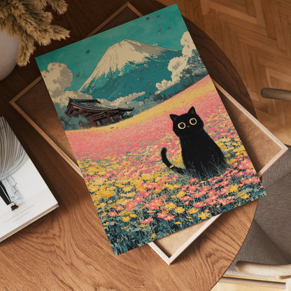 Whispering Fields Cat Poster