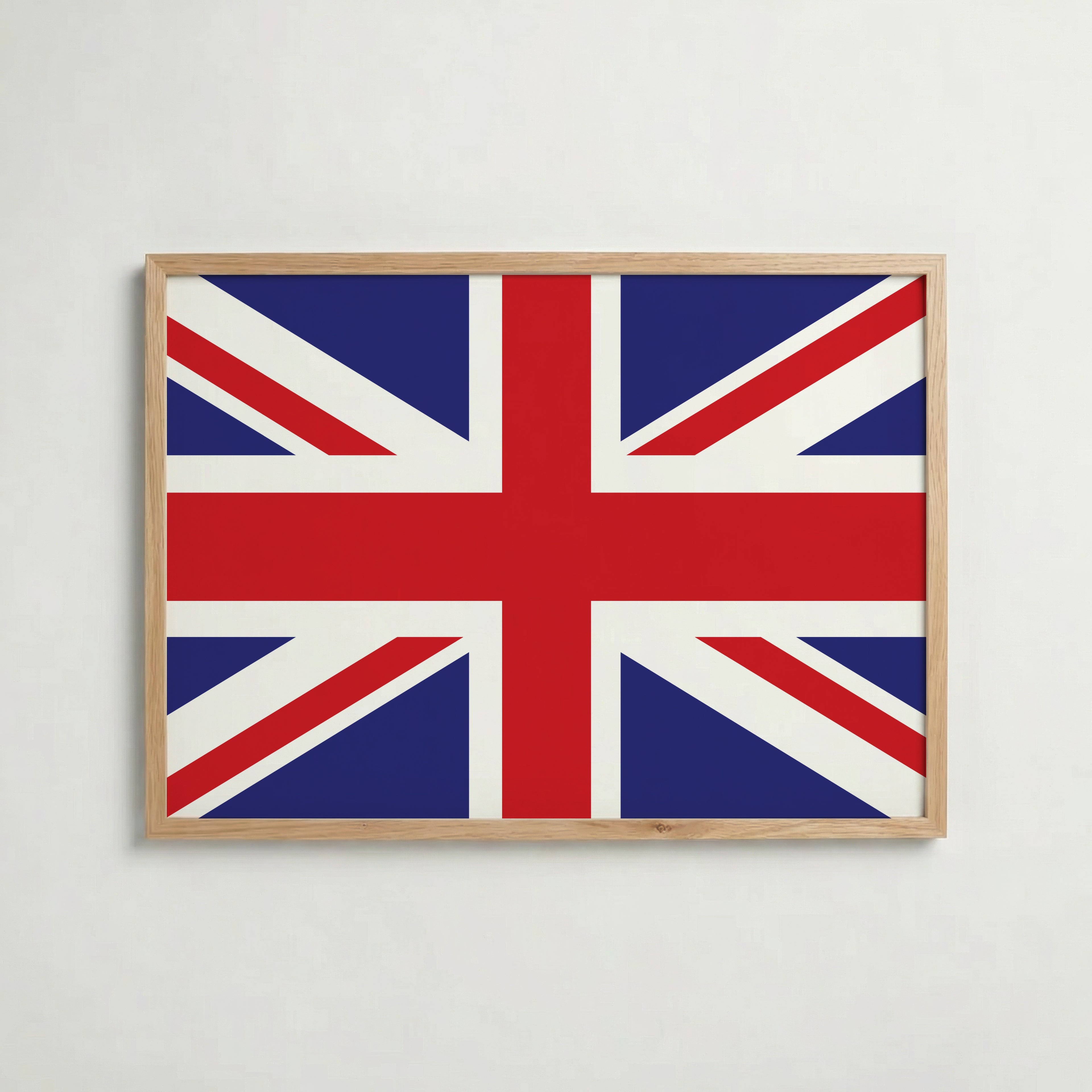 United Kingdom National Flag Poster i ekram – inramad konsttryck för stilren inredning hos Bozetto