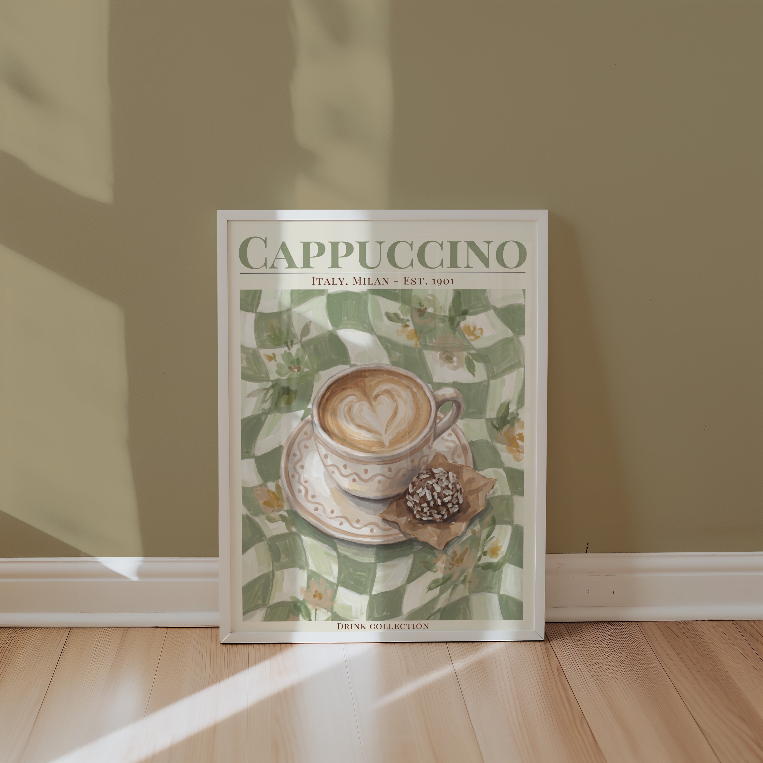 Cappuccino poster i stilrent hem med modern inredning – köp enkelt hos Bozetto i hög kvalitet