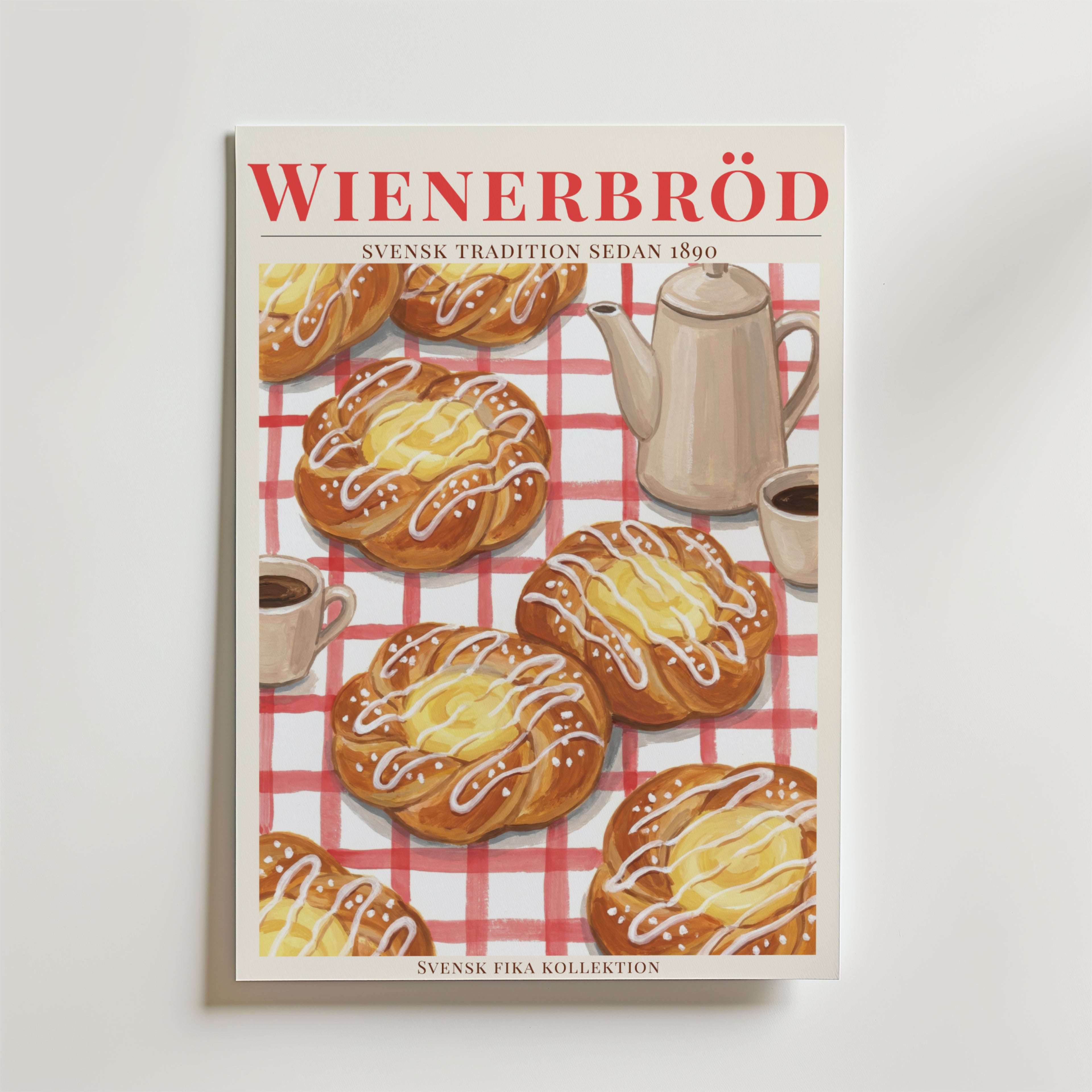 Wienerbröd Poster affisch – poster till väggdekoration – köp online hos Bozetto