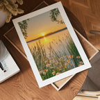 Golden Hour By The Lake Poster