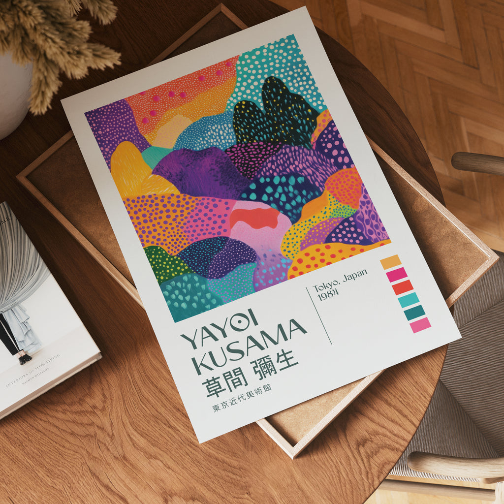 Yayoi Kusama Infinite Color Hills Poster