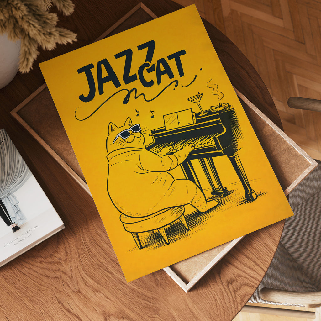 Jazz Cat Poster