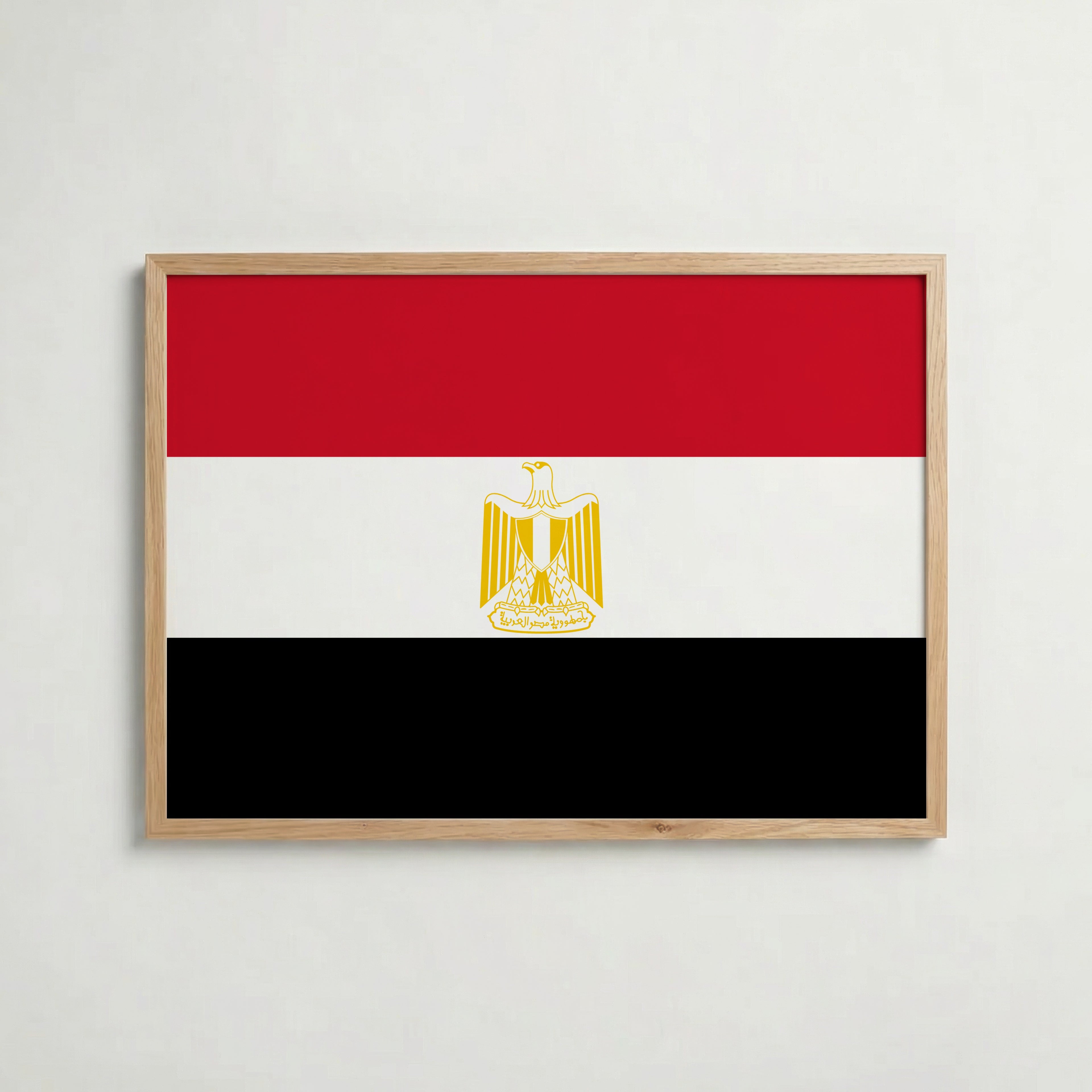 Egypt National Flag Poster i ekram – inramad konsttryck för stilren inredning hos Bozetto
