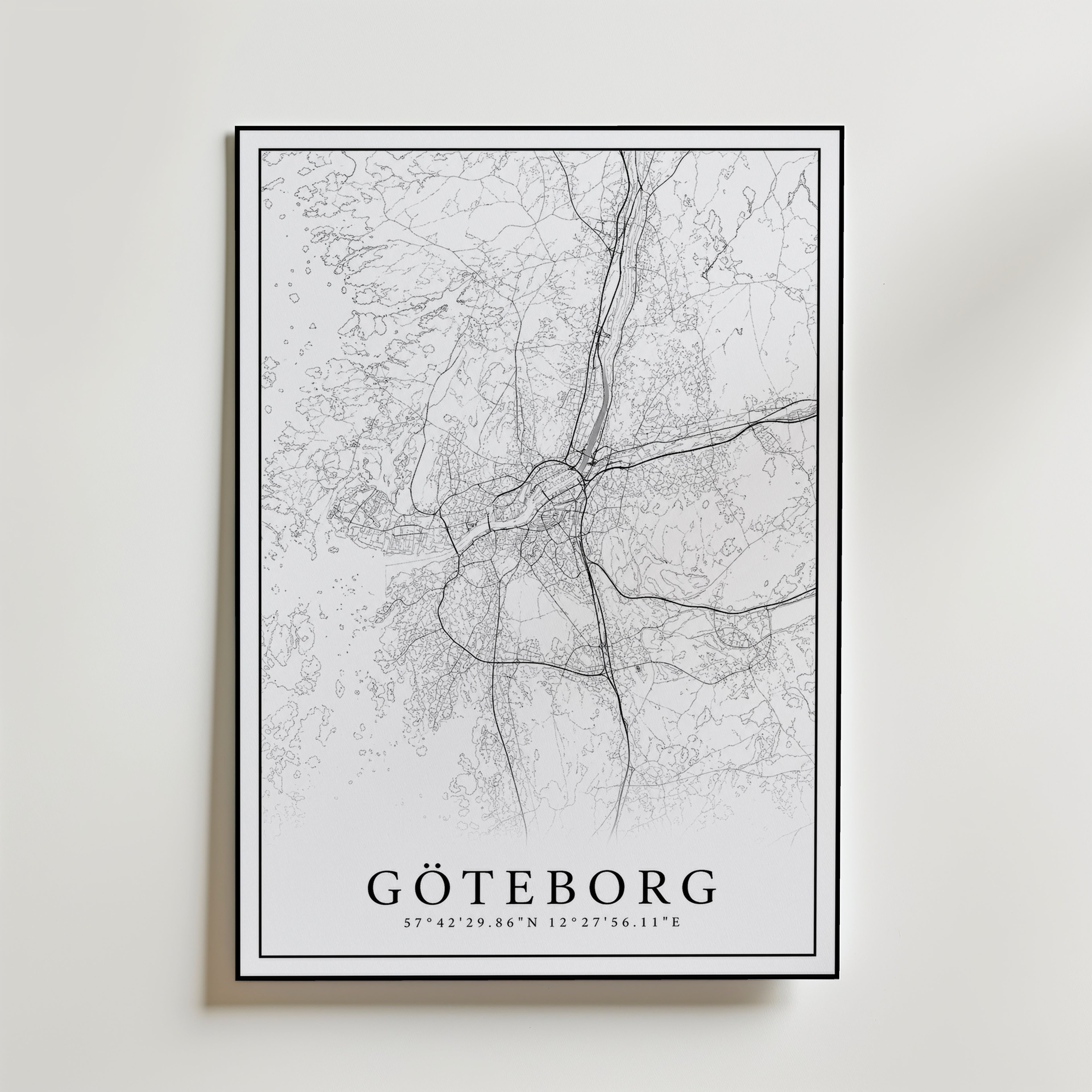 Storleksguide för Göteborg Karta – välj din favoritstorlek och beställ hos Bozetto