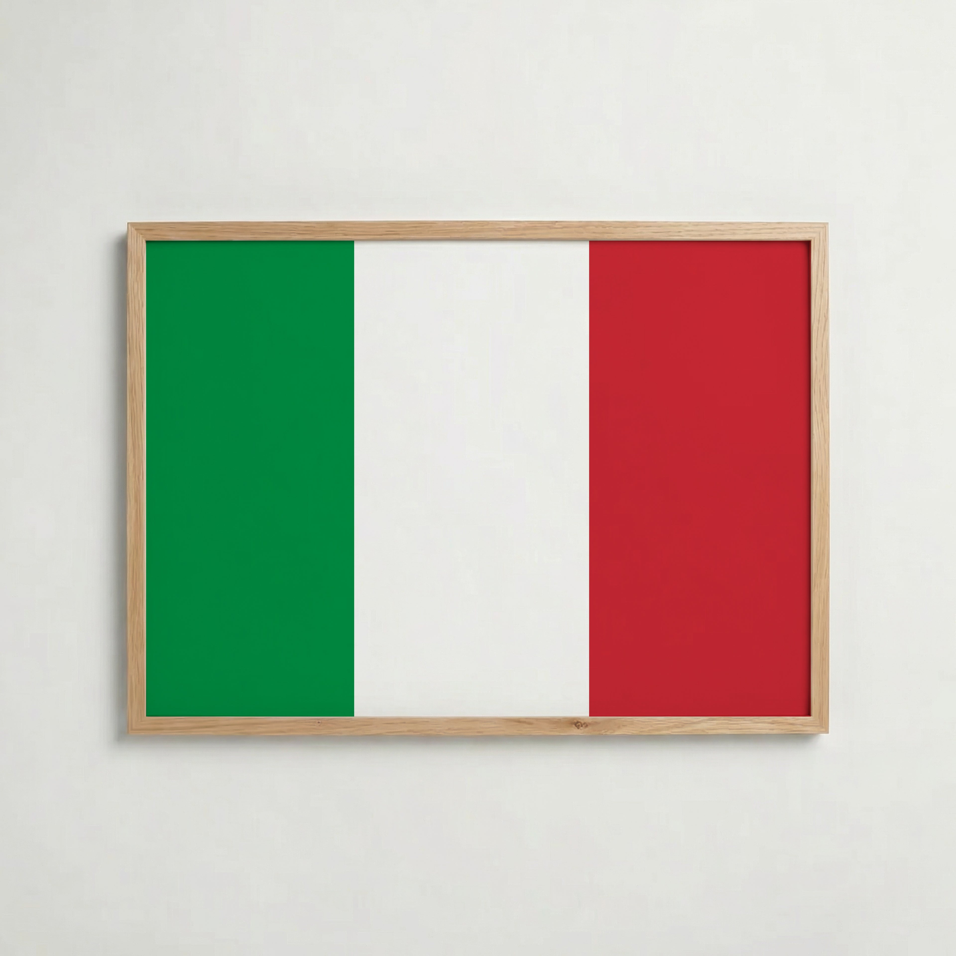 Italy National Flag Poster i ekram – inramad konsttryck för stilren inredning hos Bozetto
