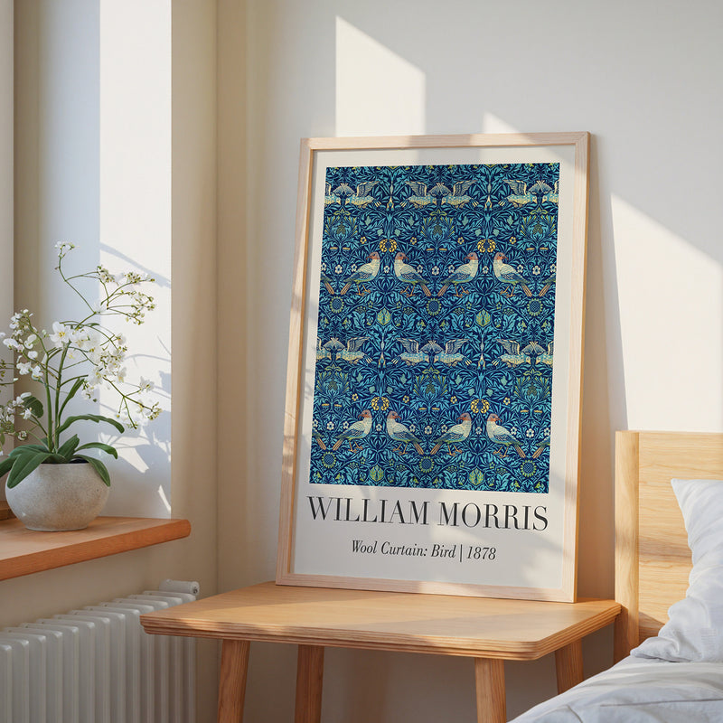 William Morris Wool Curtain: Bird 1878 Poster