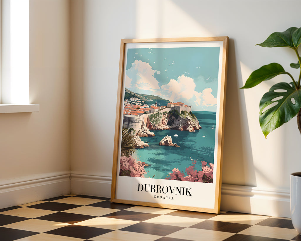 Sunlit Shores Of Dubrovnik Poster