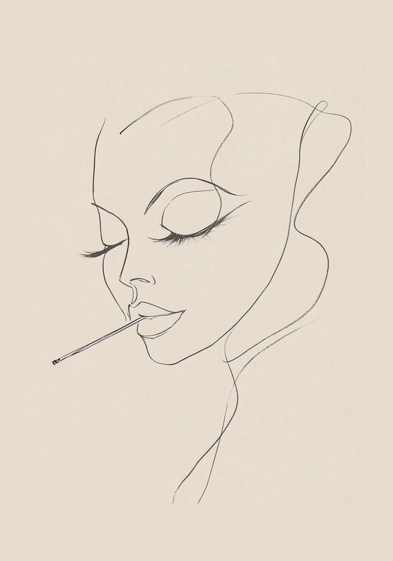 Vintage Femme Smoking Poster