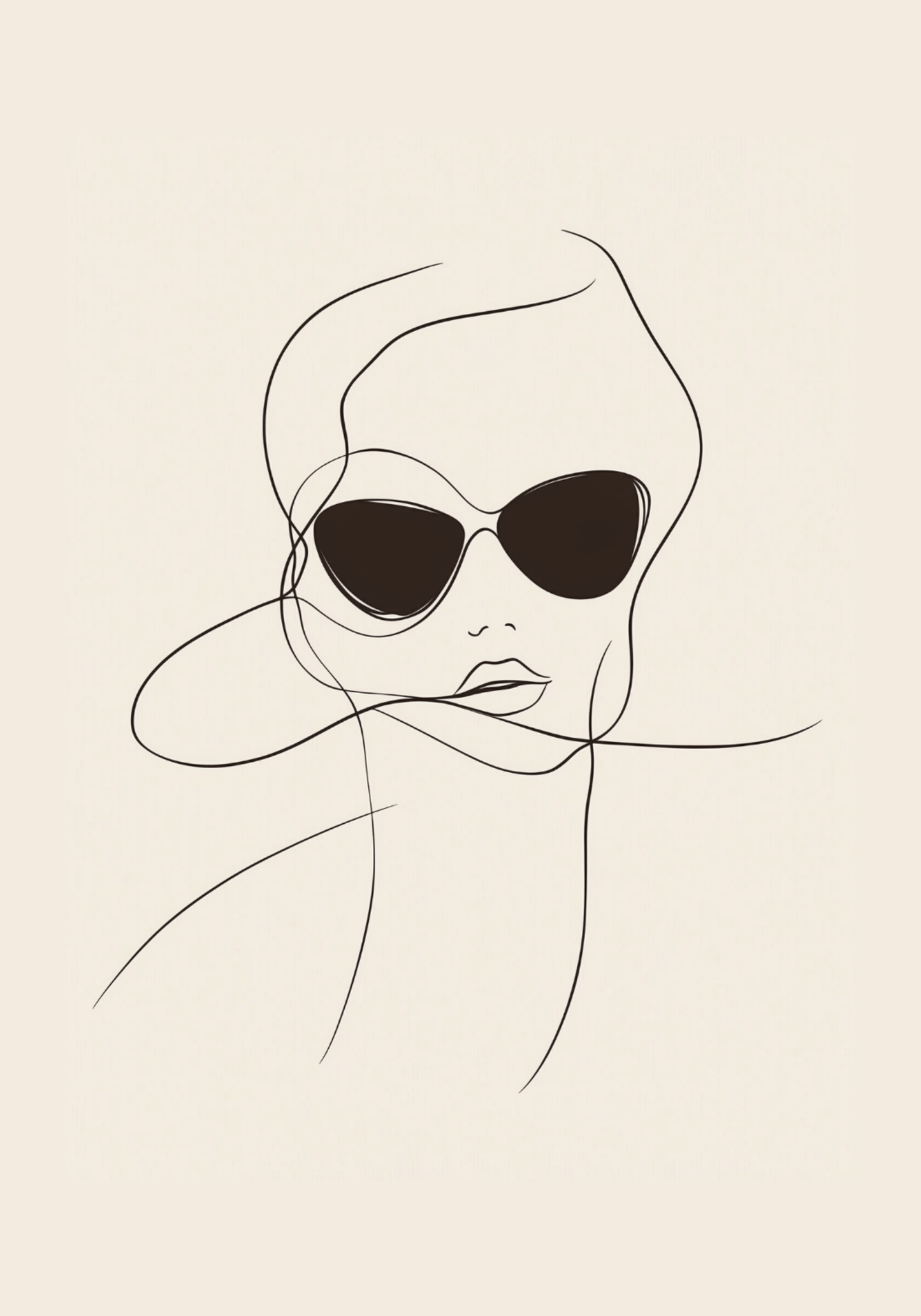 Chic Vibes Line Art Poster