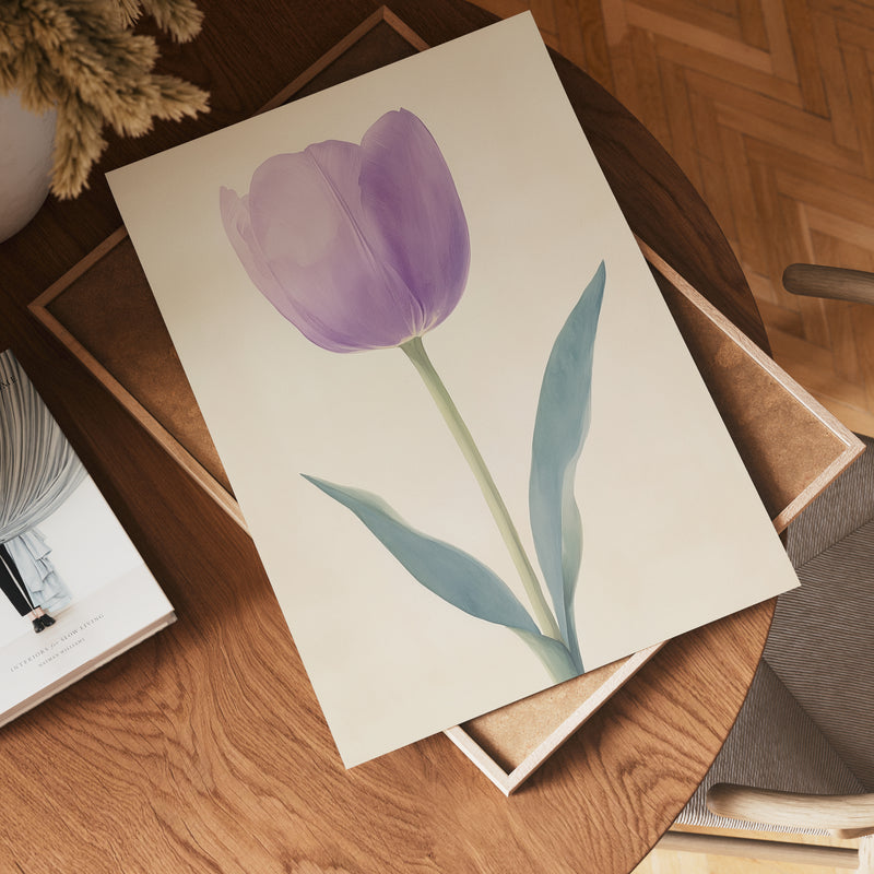 Purple tulip Poster