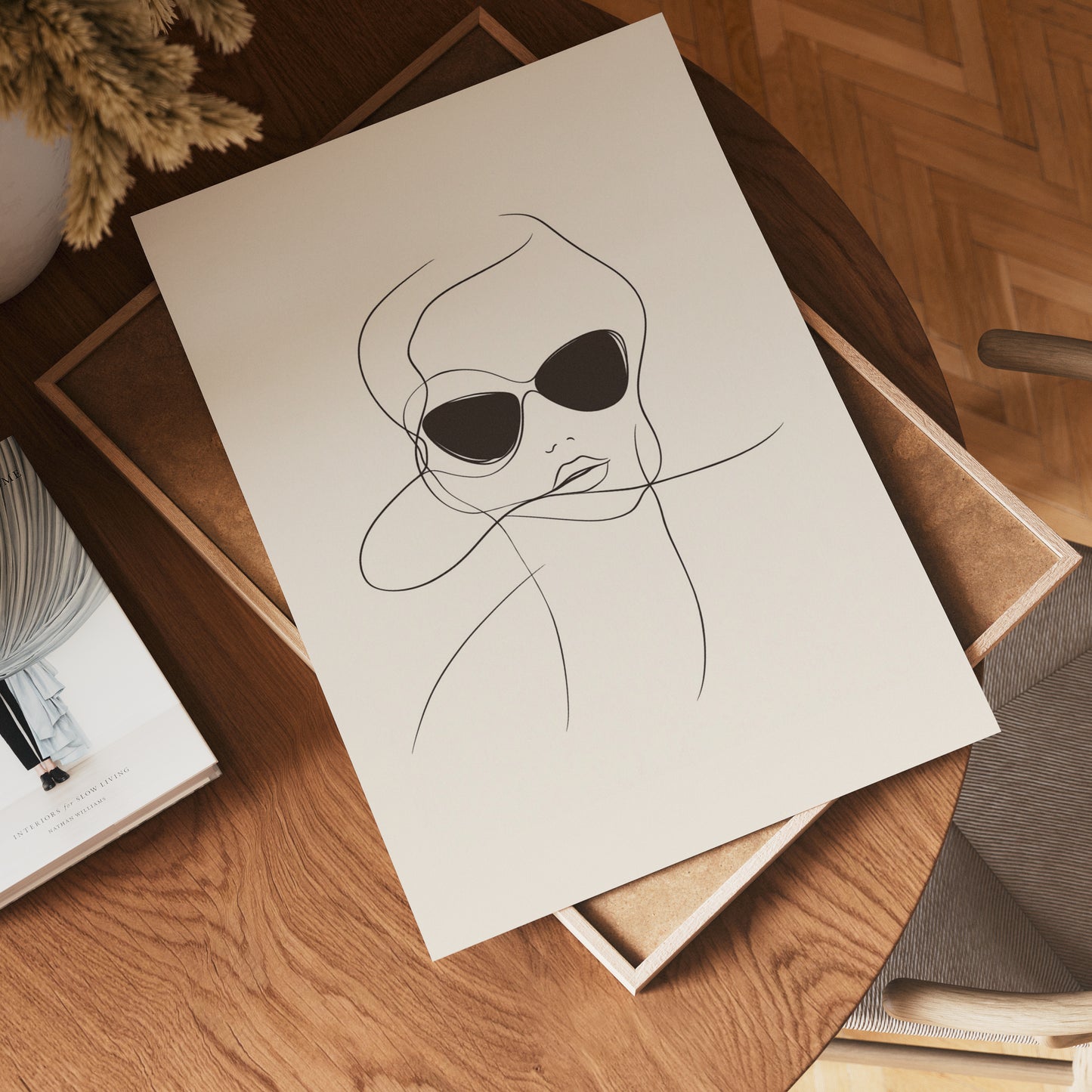 Chic Vibes Line Art Poster