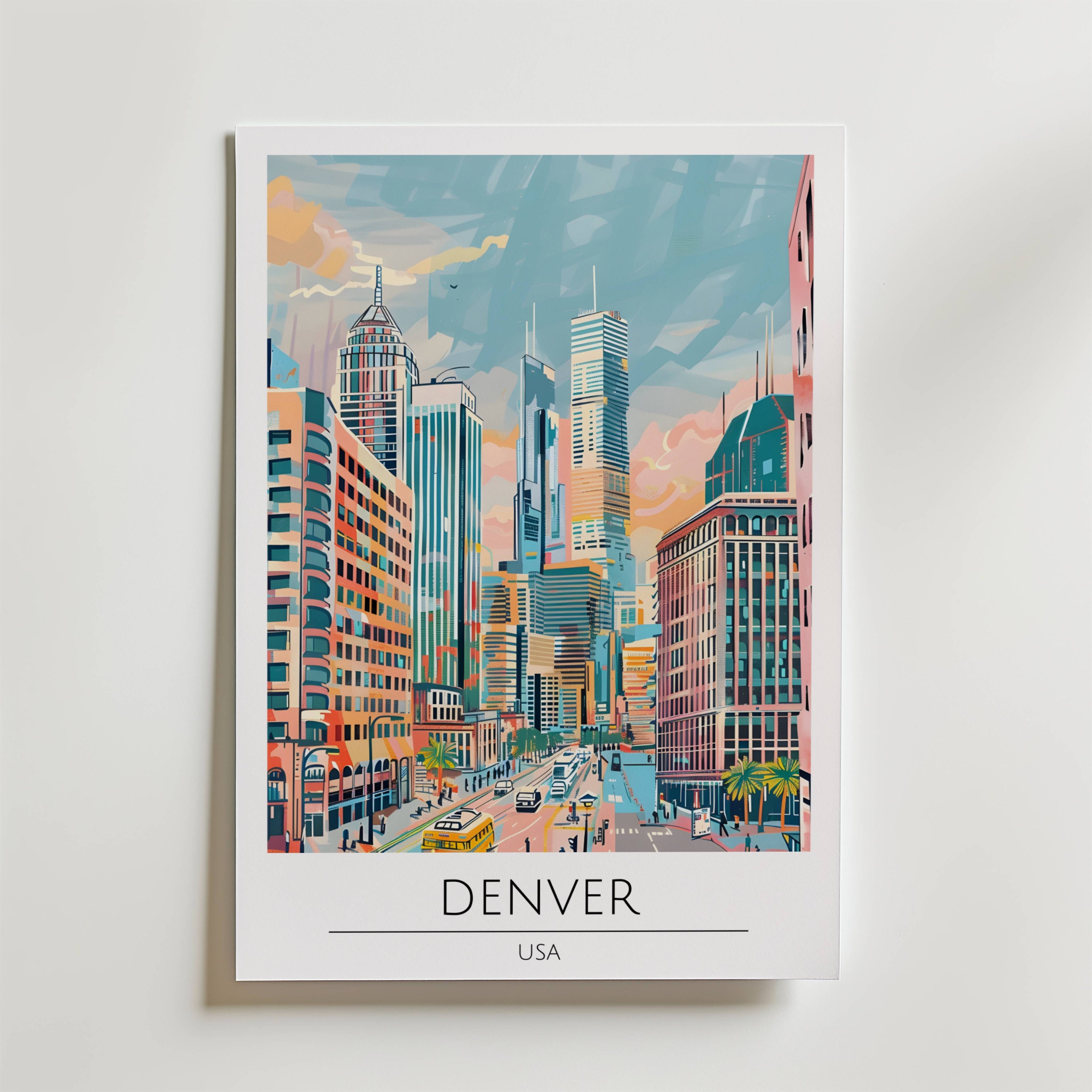 Denver Downtown Skyline Poster