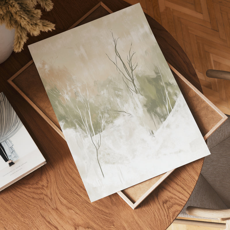 Abstract Winter Silence Poster