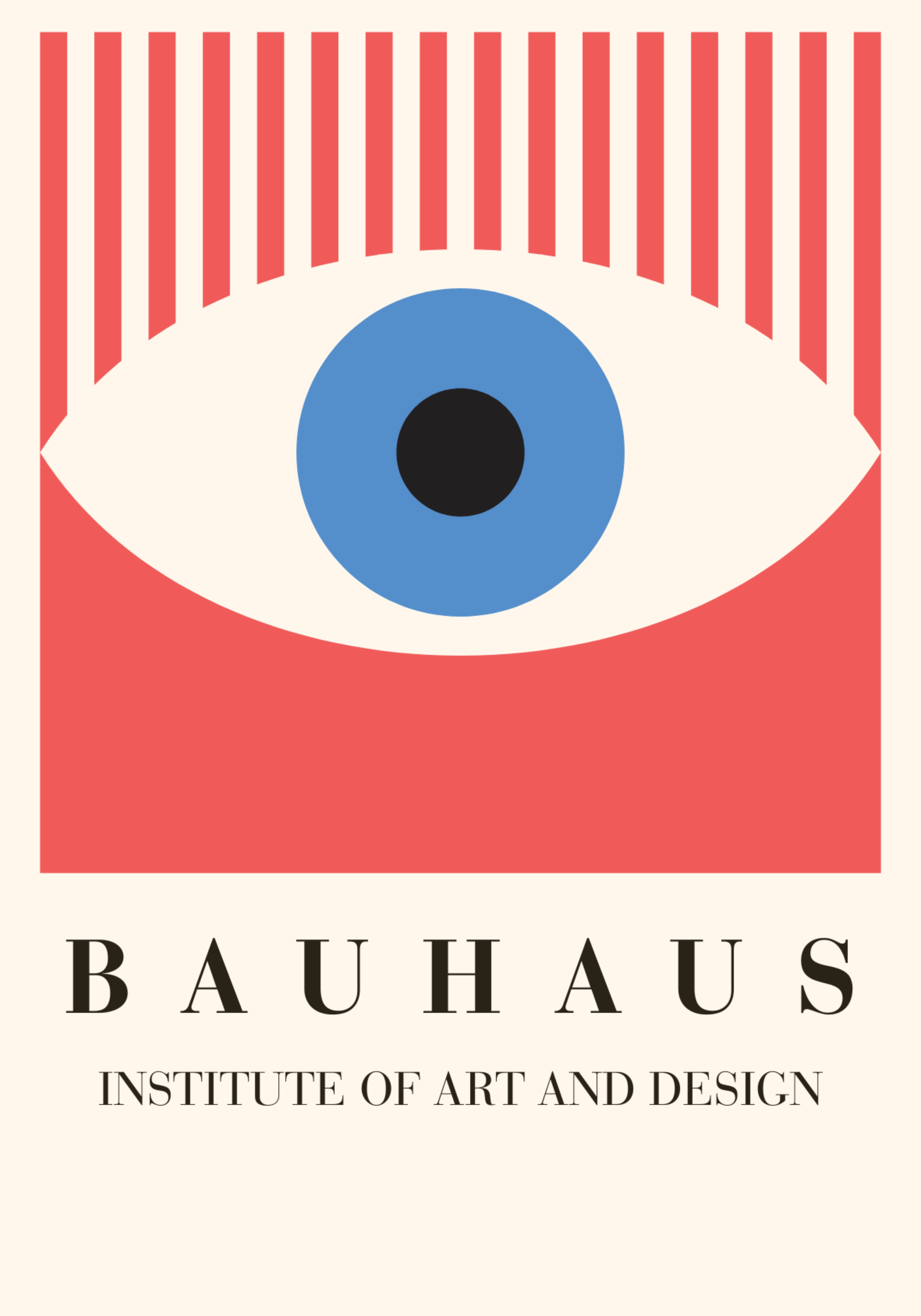 Bauhaus Eye Design Poster