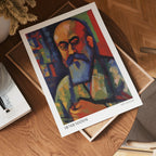 Self Portrait in Red & Blue Matisse Poster