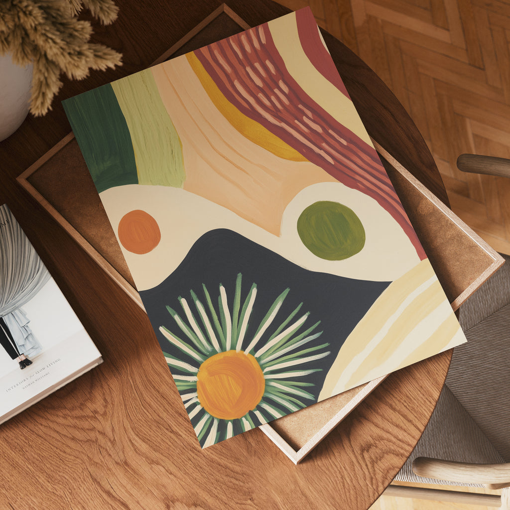 Abstract Botanic Swirl Poster