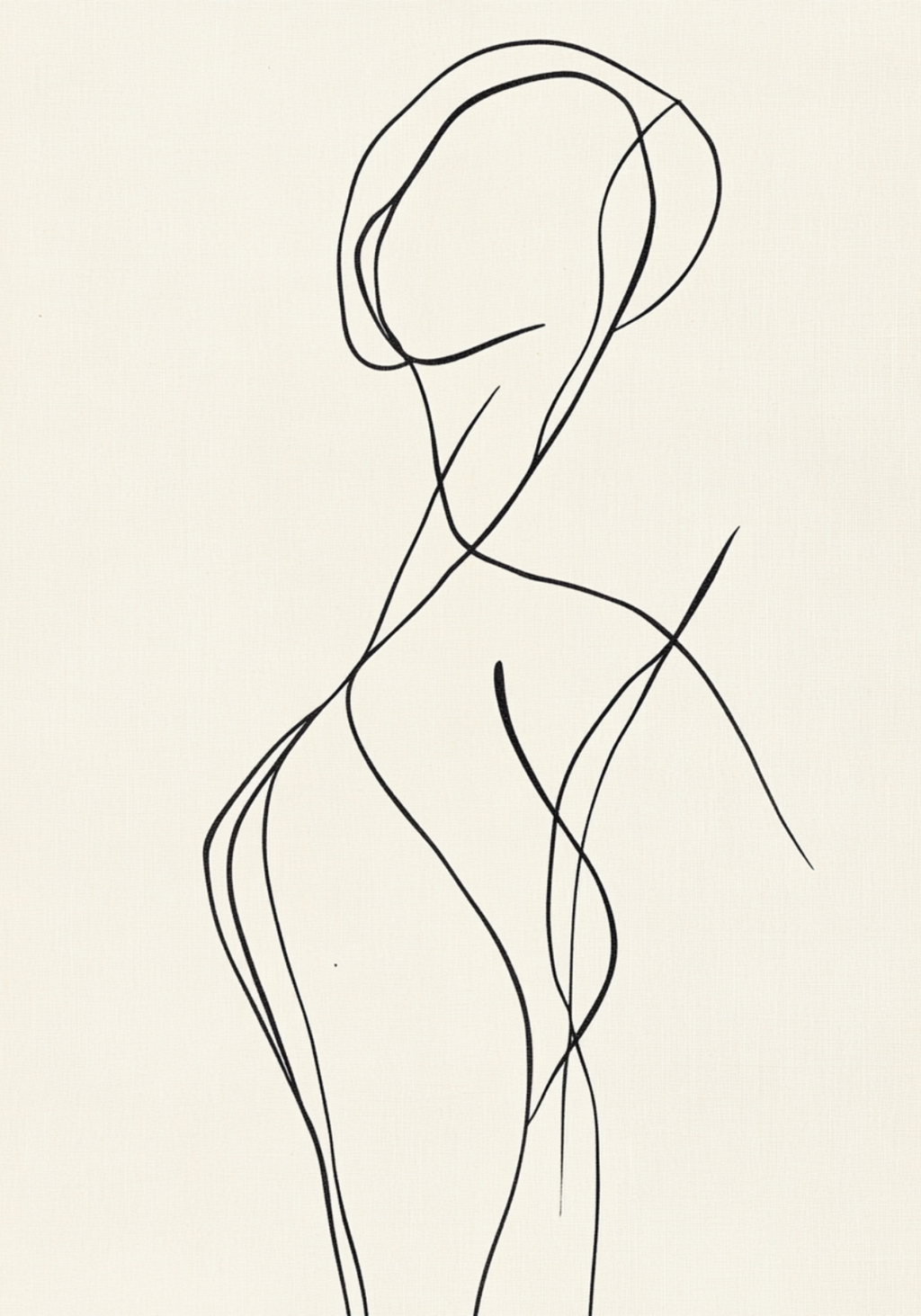 Abstract Curvy Female Poster