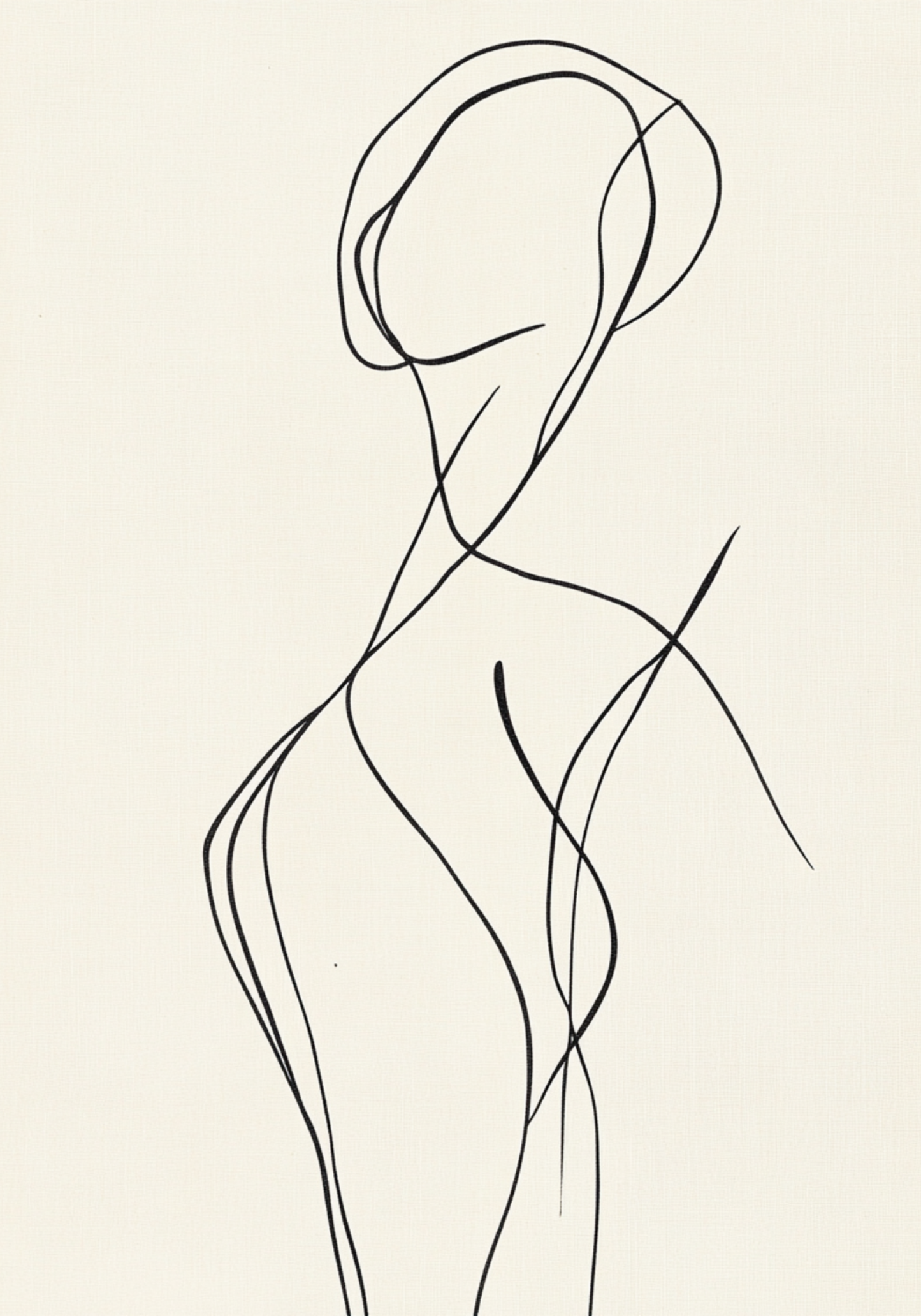 Abstract Curvy Female Poster