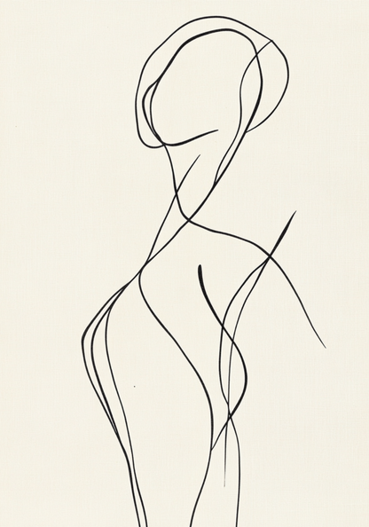 Abstract Curvy Female Poster
