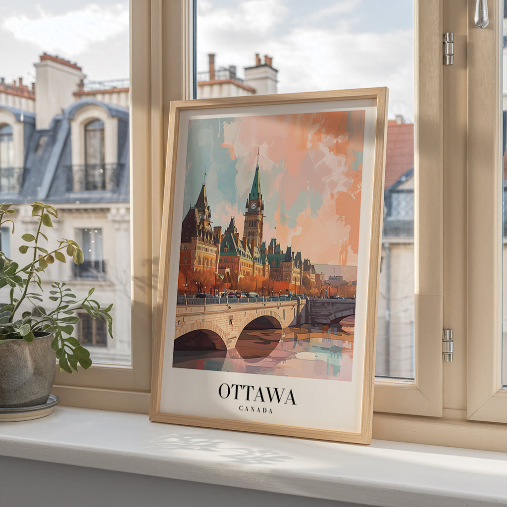 Golden Light Over Ottawa Poster