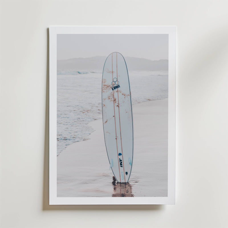 Surfboard Serenity Poster
