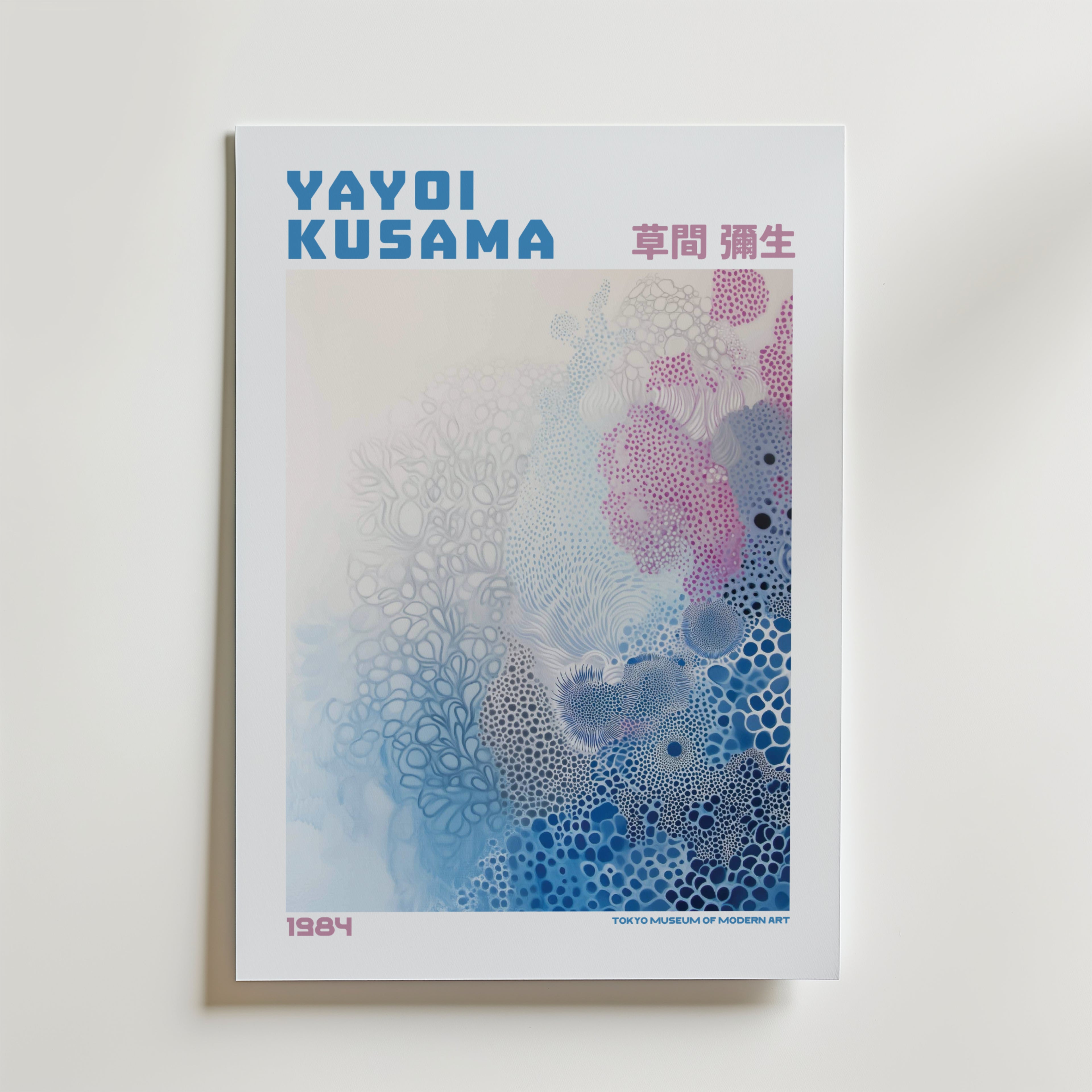 Yayoi Kusama Soft Blue Abstraction Poster