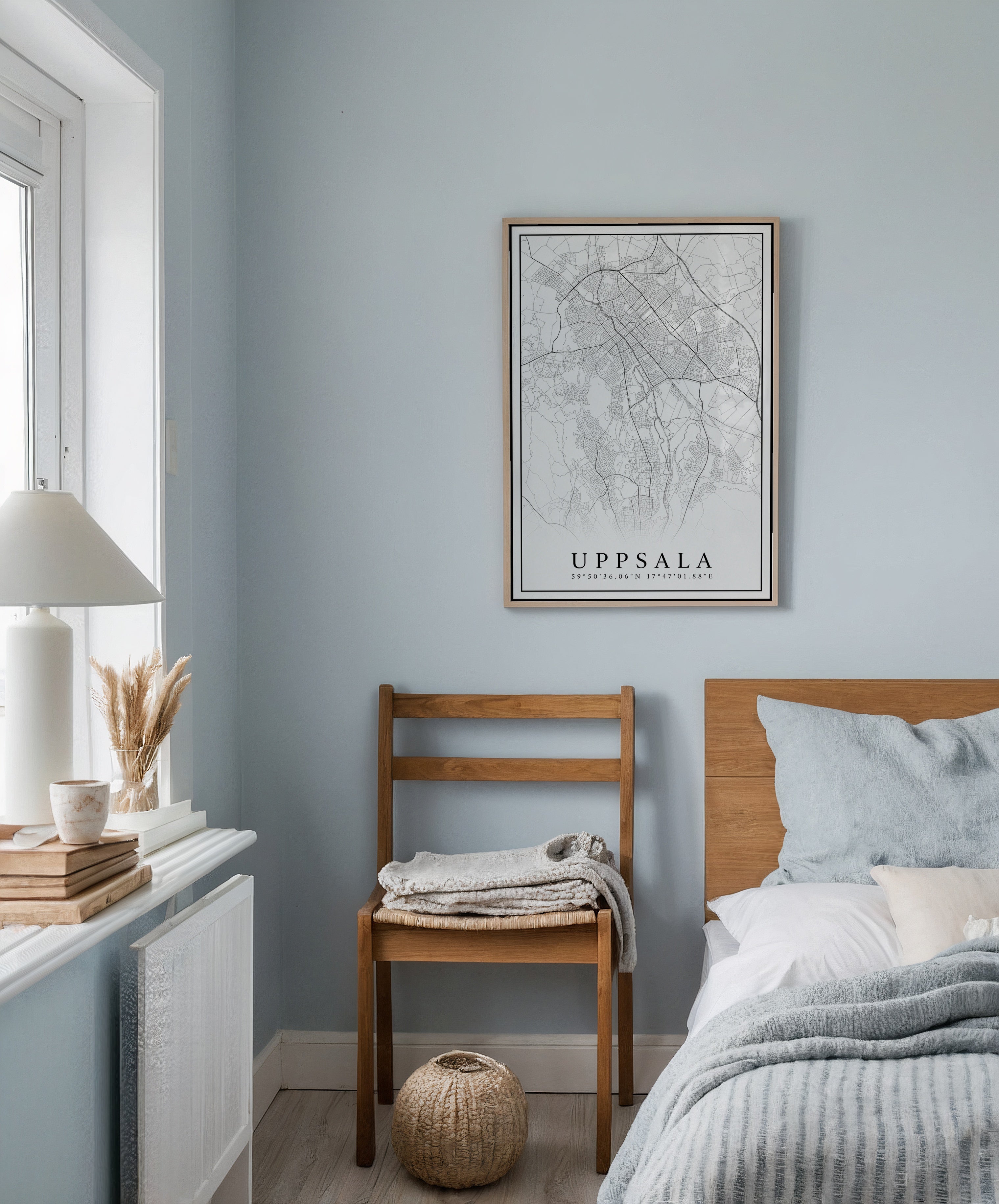 Uppsala Karta poster i stilrent hem med modern inredning – köp enkelt hos Bozetto