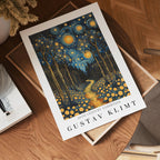 Gustav Klimt Starlit Forest Path Poster affisch – köp poster online – Bozetto väggdekoration