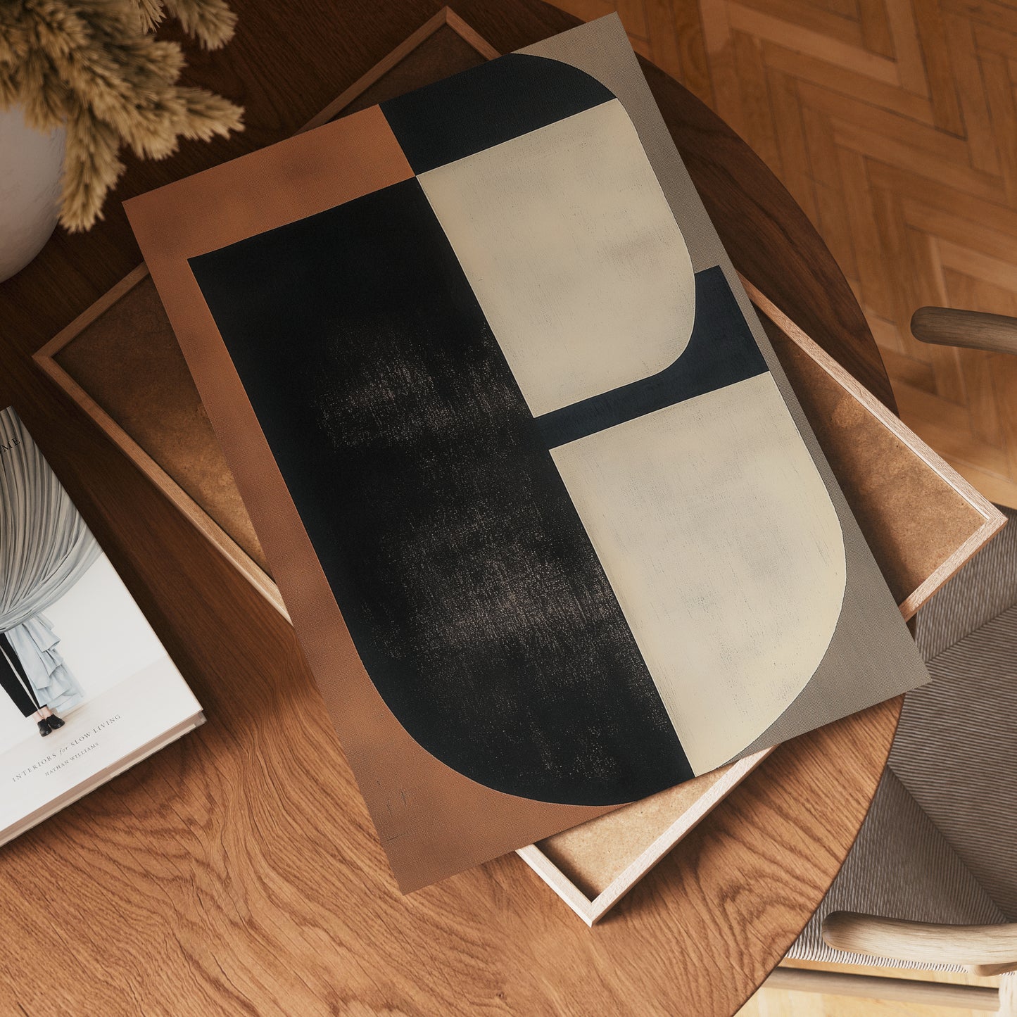 Abstract Brown Shapes No.2 Poster