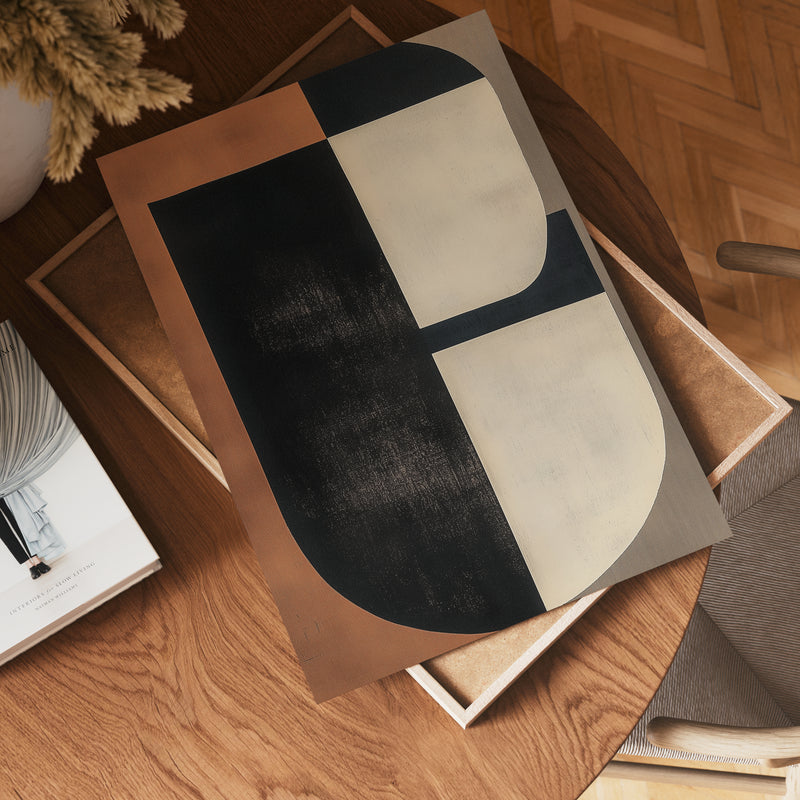 Abstract Brown Shapes No.2 Poster