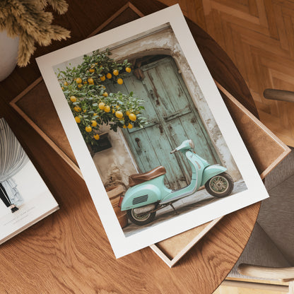 Italian Vespa Poster