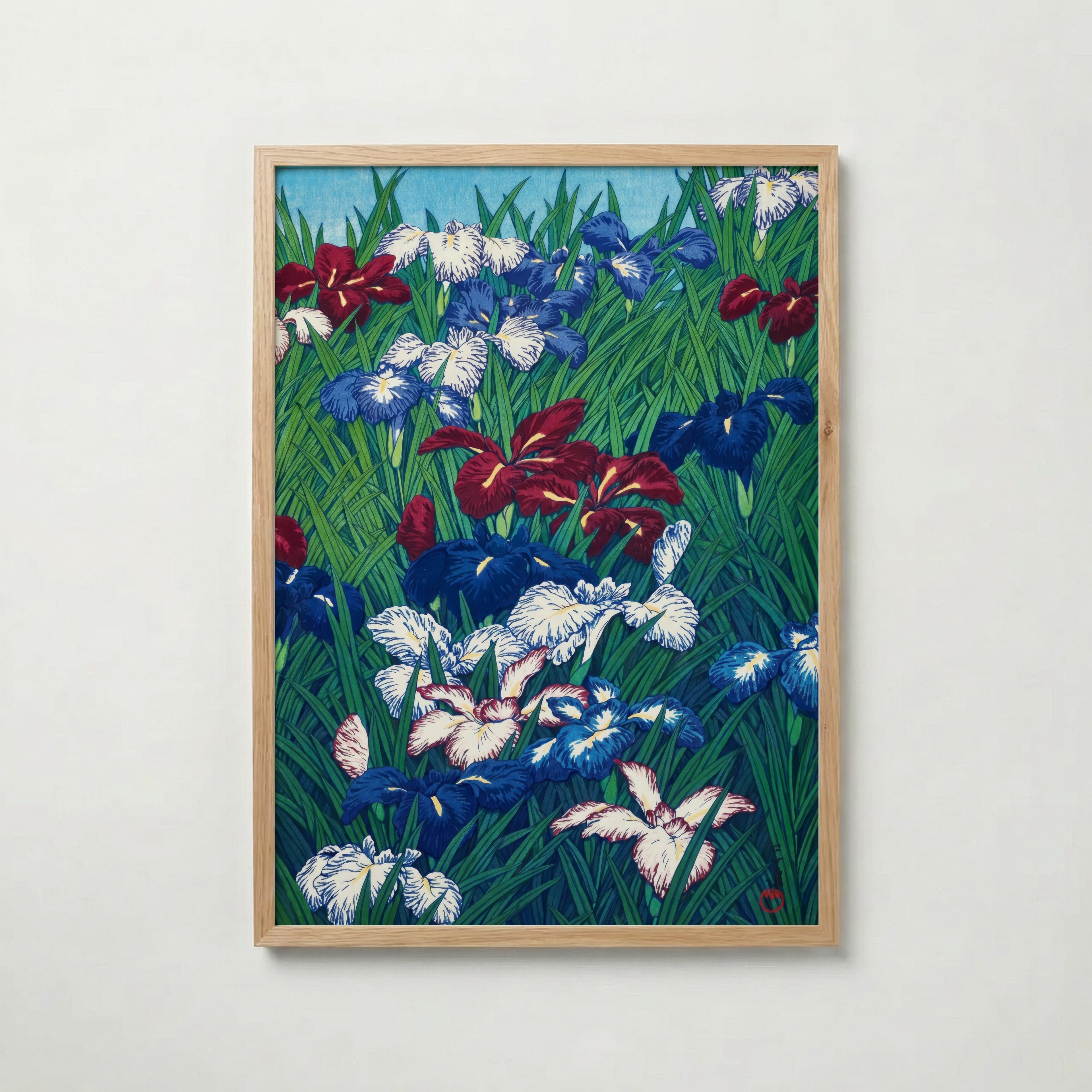 Ayame (Iris) Kawase Hasui – poster väggdekoration inredning – Affischer hos Bozetto