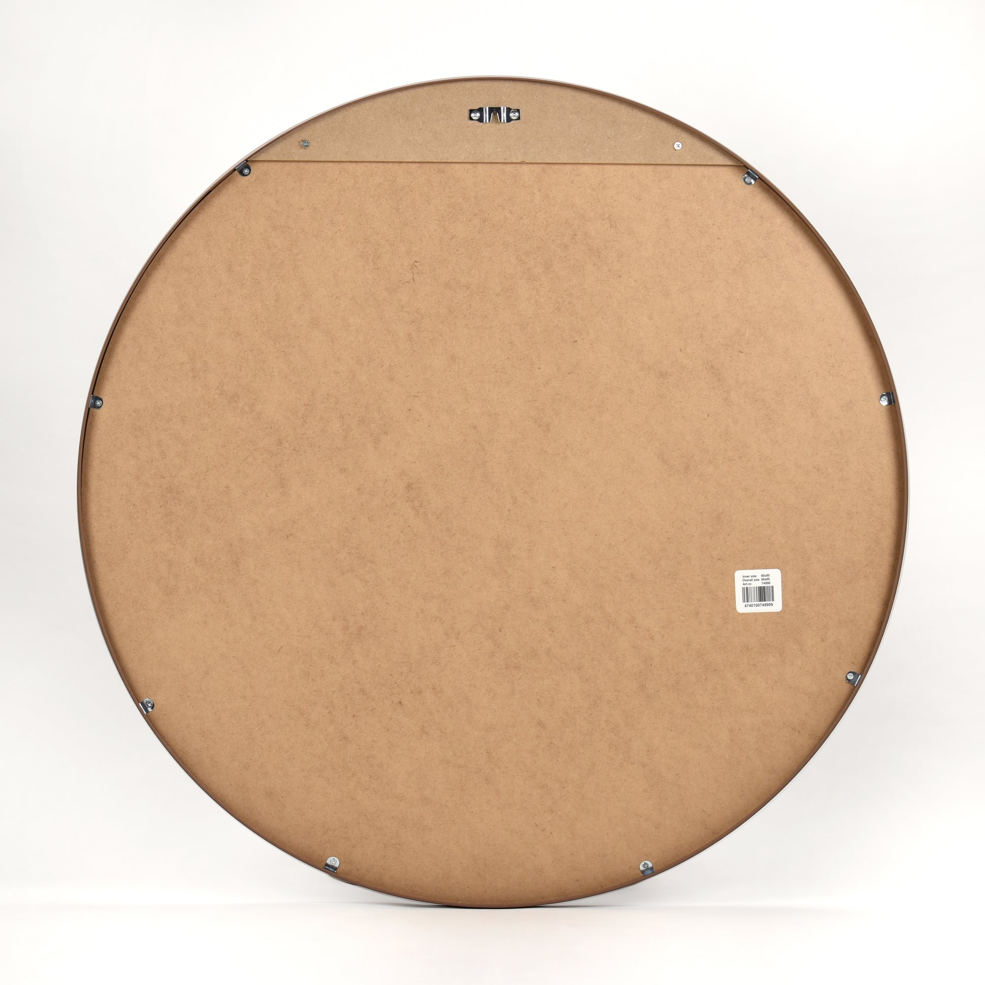 Spegel Rund Valnöt Deluxe  80 cm