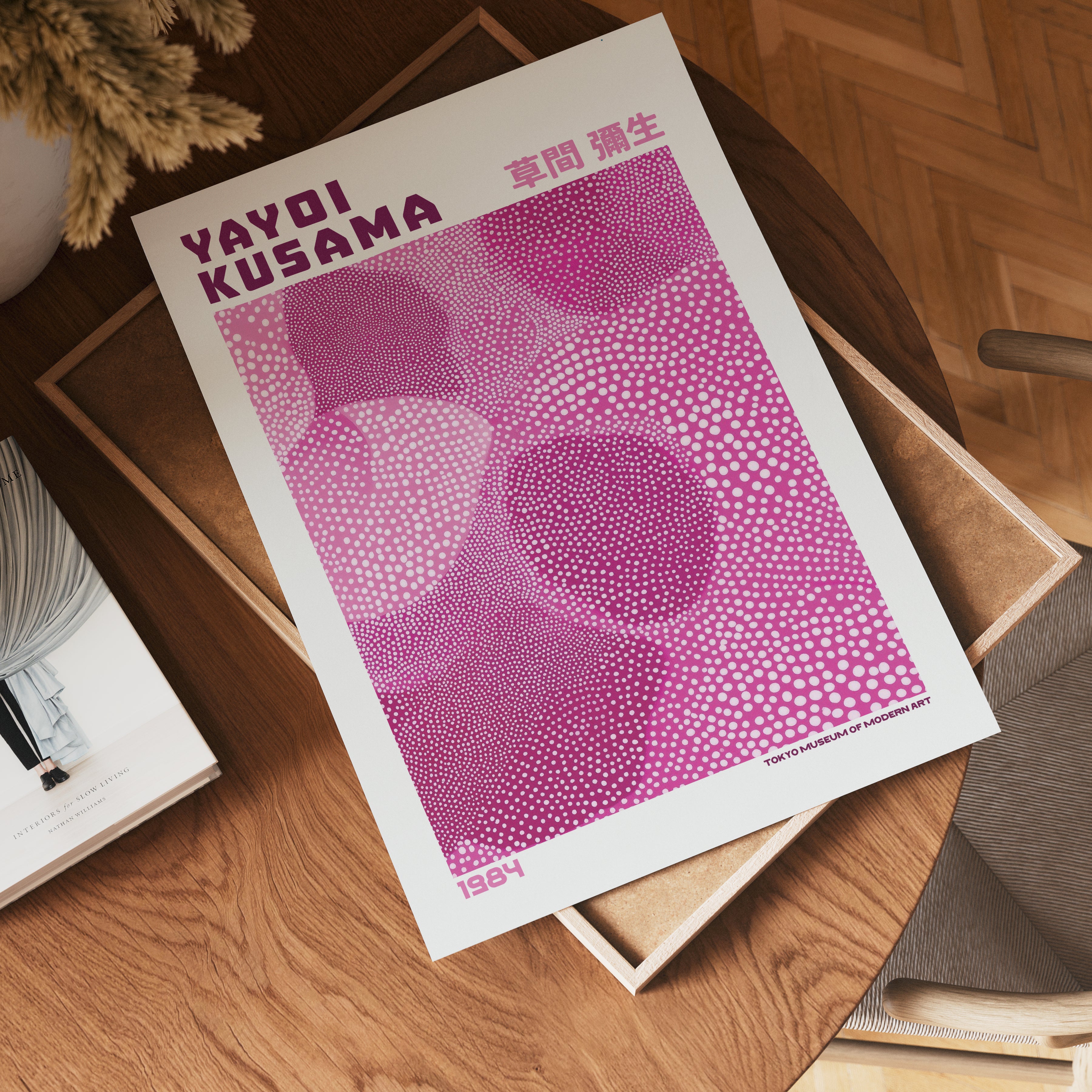 Yayoi Kusama Pink Infinity Dots Poster