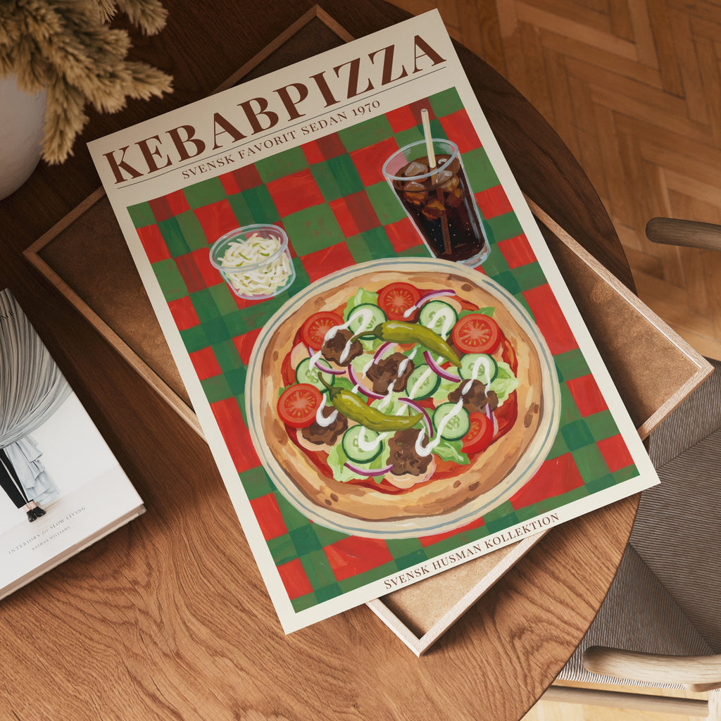 Kebabpizza Poster affisch – köp poster online – Bozetto väggdekoration