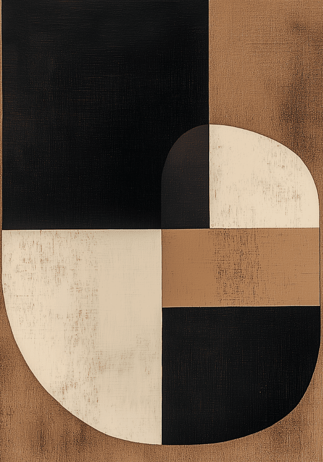 Abstract Brown Shapes Poster