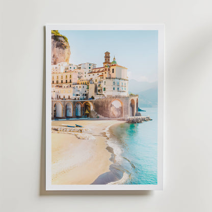 Coastal Village Escape Poster