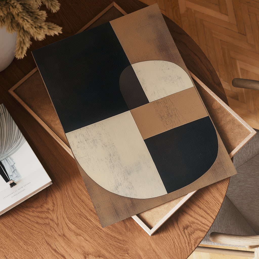 Abstract Brown Shapes Poster