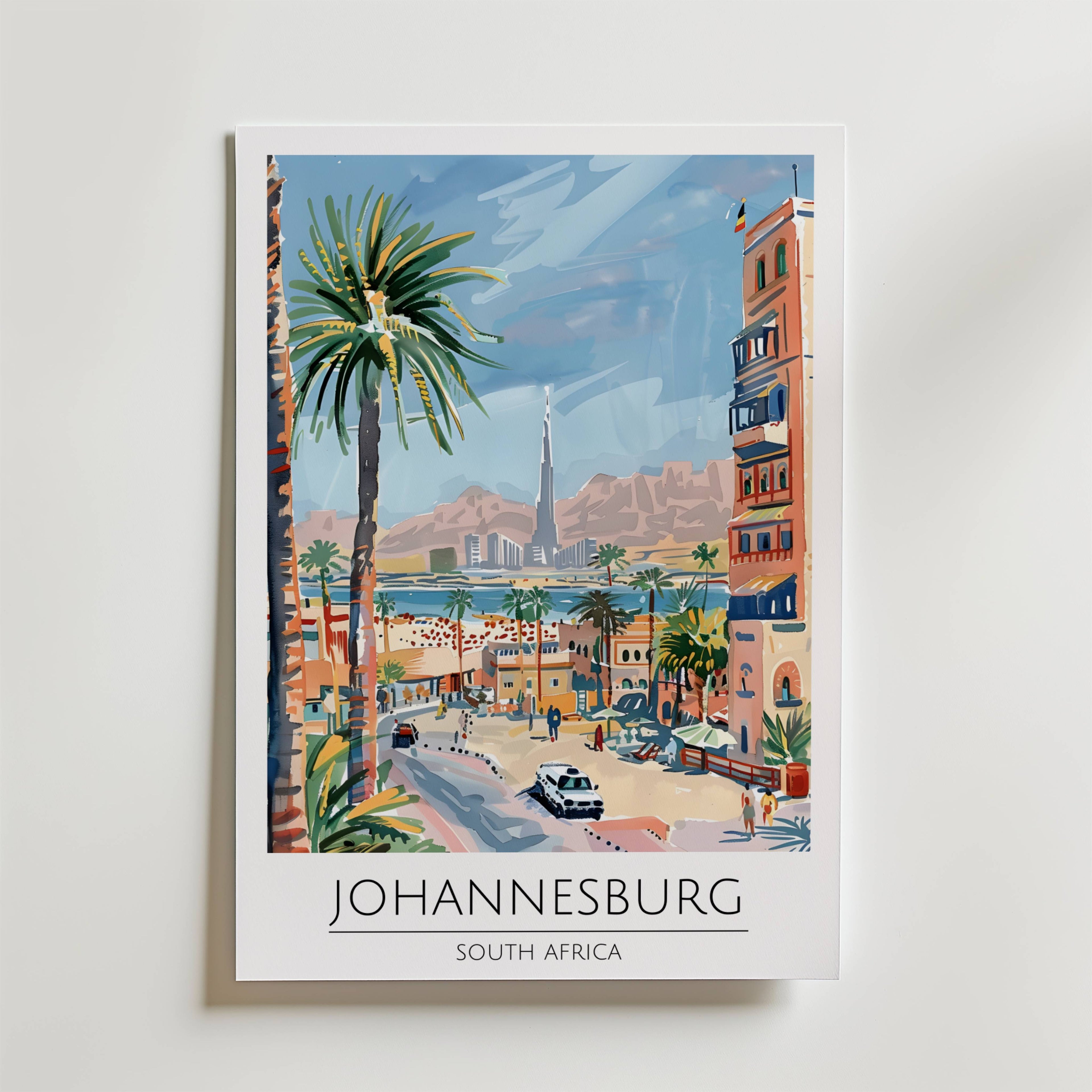 Johannesburg Cityscape Poster